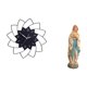 thumbnail image 5 of Reloj De Pared Silencioso Con Estatua De La Virgen María Para Interiores, Relojes Decorativos Sencillos, Reloj Colgante Con Forma De Flor, Obra De Arte Para Dormitorio, Cafetería, Decoración, 5 of 8