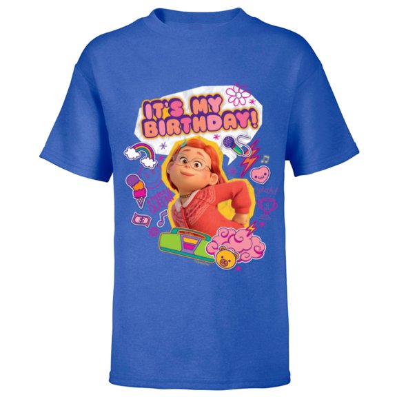 Disney and Pixar’s Turning Red It’s My Birthday Mei Lee - Short Sleeve T-Shirt for Kids - Customized-Royal