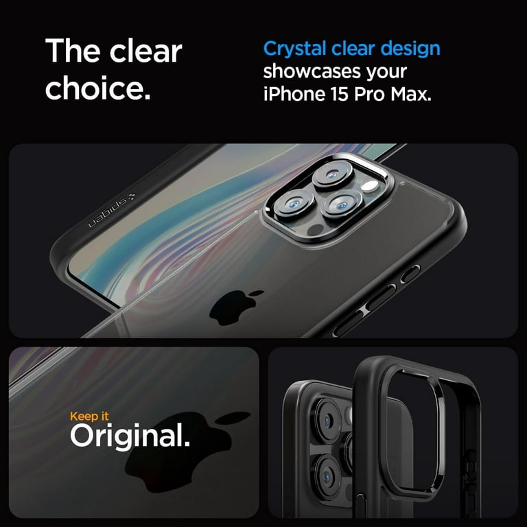 Spigen Ultra Hybrid Designed for iPhone 15 Pro Max Case (2023),  [Anti-Yellowing] [Military-Grade Protection] - Crystal Clear
