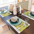 thumbnail image 5 of Lemon Kitchen Table Placemats Set of 4 Retro Country Floral Plant Print Placemat Indoor Outdoor Party Home Desktop Dining Room Decor 12x18 Inch, 5 of 6