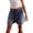 Sky Blue, variant on Women's High Waisted Denim Shorts, Baggy Distressed Hem Jean Shorts, Elastic Drawstring Waist Casual Straight Leg Shorts, Loose Fit Ripped Casual Summer Shorts Black L