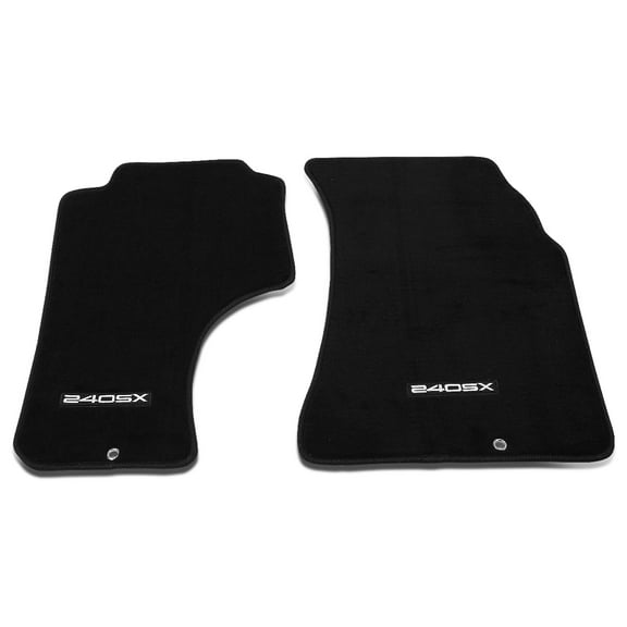NRG Innovations NRG-FMR-240-LOGO NRG Innovations FMR -240 For 1989 to 1998 Nissan 240SX Pair Front Floor Mat Pads Carpet (Left Right) 90 91 92 93 94 95 96 97
