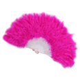 thumbnail image 4 of Feather Fan Foldable Handheld Festival Decoration Square Dance Retro Style Show Down Colorful Fan, 4 of 5