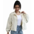 thumbnail image 3 of Women'S Light-Weight Waterproof Windbreaker Jacket - Running Hiking Jacket, Zip Up Hoodless Activewear White XL, 3 of 10