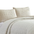 thumbnail image 2 of Veria 3 Piece King Quilt Set with Channel Stitching The Urban Port, Cream and Beige- Saltoro Sherpi, 2 of 5