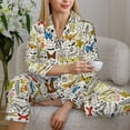 thumbnail image 6 of Picia Insects And Medicinal Herbs Pattern Women’s Long-Sleeve Sleepwear Set - Soft 2-Piece Loungewear with Pockets, Comfy PJs for Relaxing Nights-X-Large, 6 of 7
