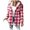 Hot Pink, variant on Fleece Lined Plaid Hooded Shacket for Women, Button Front Loose Fit, Casual Fall Winter Outerwear, 1 Piece, S-3XL, Plus Size Friendly