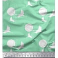 thumbnail image 1 of Soimoi Rayon Fabric Bamboo Tree,Moon & Stork Bird Printed Craft Fabric by The Yard 56 Inch Wide, 1 of 3