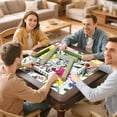 thumbnail image 7 of Floral Extra Large Non-Slip Mahjong Mat 31.5 Inch Square Rubber Game Mat with Noise Dampening Features for Playing Cards, Tiles & Board Games, 7 of 7