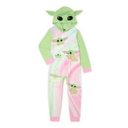 Star Wars The Mandalorian Baby Yoda Girls Hooded Blanket Sleeper, Sizes 4-12