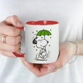 thumbnail image 3 of CafePress - Snoopy Raining Clovers - 11 oz Ceramic Mug - Novelty Coffee Tea Cup, 3 of 3