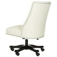 thumbnail image 6 of SAFAVIEH Scarlet Upholstered Cushioned Desk Chair with Caster, Cream, 6 of 8