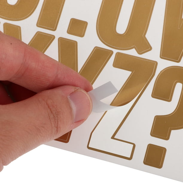 OUNONA 4Jgo Vinilo Dorado Letras Y Números Adhesivos Para Scrapbooking Y Variada