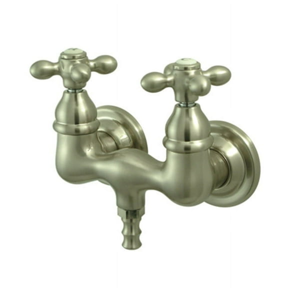 Elements Of Design DT0318AX Double Handle Wall Mounted Clawfoot Tub Filler - Nickel
