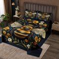 thumbnail image 2 of Bee Bedding Sets Twin Size,Daisy Floral Bedspread 2Pcs Teens Room Decor,Animals Plants Comforter Set Bohemian Hippie Style Coverlet Quilt,1 Pillowcase, 2 of 5
