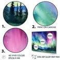 thumbnail image 3 of Designart "Pastel Scenery Of Aurora Borealis II" Aurora Borealis Floater Framed Wall Art Living Room, 3 of 5