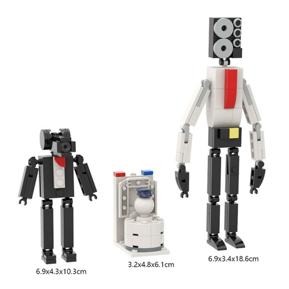 Skibidi-Toilet Man vs Monitor para niños  1-5 piezas  Toilet Man vs  bloques de construcción  Camerman  Titan Speakerman  Juguetes DIY para niños  regalo de cumpleaños y Navidad