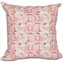 Simply Daisy 16" x 16" Fishwich Animal Print Pillow, Coral