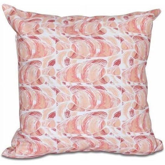 Simply Daisy 16" x 16" Fishwich Animal Print Pillow, Coral