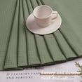 thumbnail image 6 of OVZME Sage Green Stall Fabric Shower Curtain - 36"Wx72"L Waffle Weave Hotel Luxury Weighted Cloth Bath Curtain for Bathroom, Narrow Stall Size, Machine Washable, 36Wx72L inches, Sage, 6 of 7