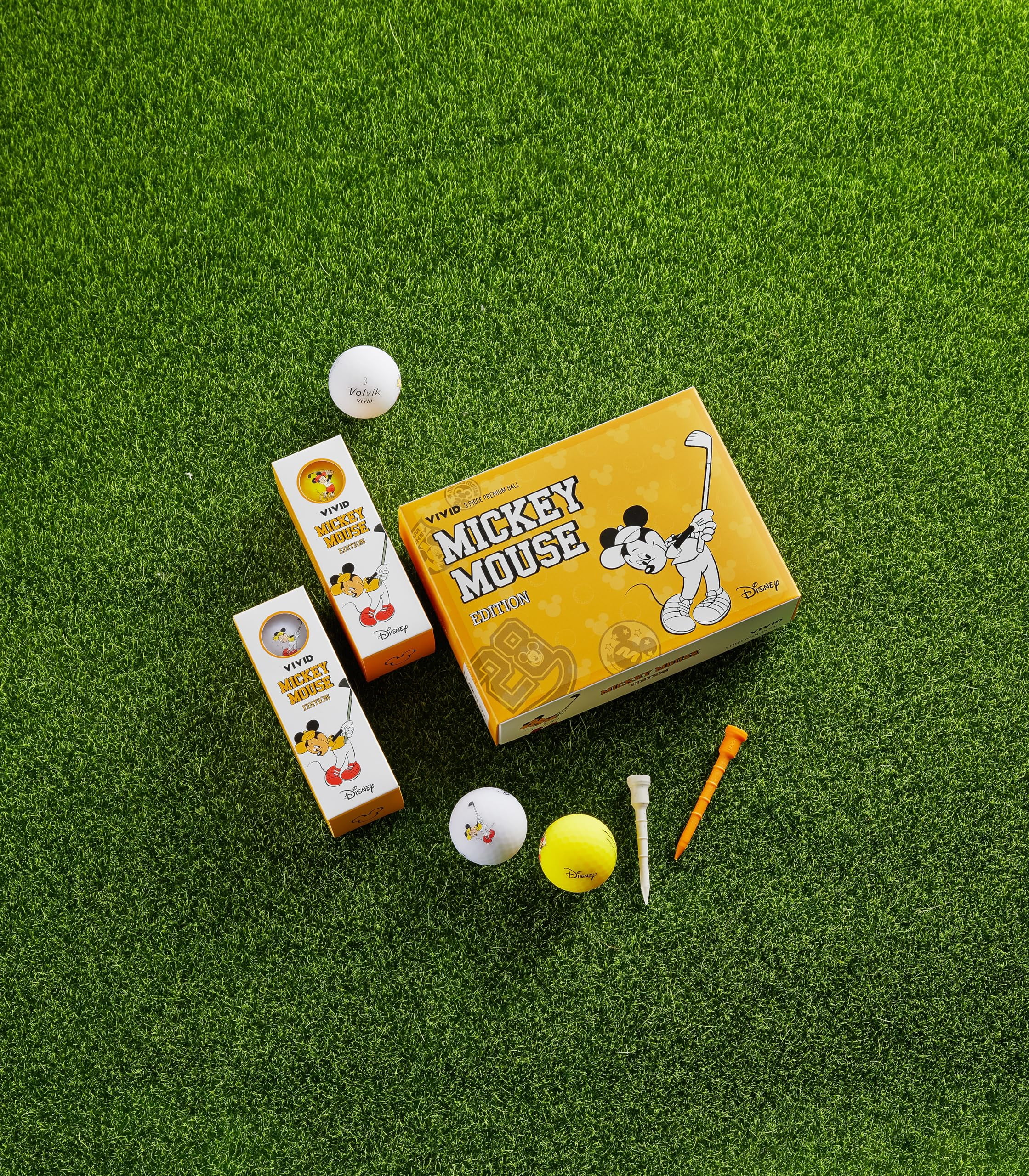 Volvik Vivid Disney Golf Balls Mickey 12-Ball Pack White/Yellow