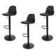 thumbnail image 1 of Sillas para Bar y Barra de Cocina con Respaldo y Reposapies de Altura Ajustable Banco Taburete Giratorio con Asiento Acolchado de Diseño Moderno Set 3 Piezas Full Black, 1 of 5
