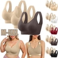 thumbnail image 1 of Censtreet 3PCS Seamless Wireless Plus Size Bras No Underwire Supportive Full Coverage Comfortable Everyday Bra for Women, 1 of 9