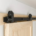 thumbnail image 2 of Kit de Quincaillerie pour Porte de Grange Coulissante Rouleau en Forme de T + Piste de Raccordement Adapté pour Système de Rail Stable à Porte Unique, Installation Facile, 2 of 6