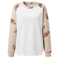 thumbnail image 3 of Womens Sweatshirts Fall Fashion Football Season Graphic Long Sleeve Shirts Casual Round Neck Pullover Tunic Blouses, 3 of 4