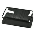 thumbnail image 3 of Coolpad Revvl Plus Hybrid Metal Brushed Texture Case In Black, 3 of 4