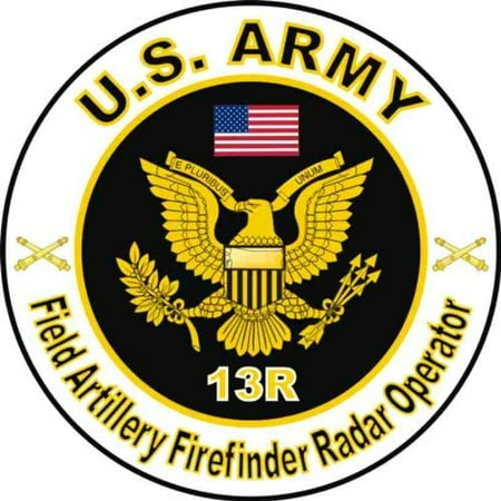 Army Radar (United States Army MOS 13R Field Artillery Firefinder Radar Operation Fire Direction Specialist Decal)