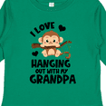 thumbnail image 4 of Inktastic Monkey I Love Hanging out with My Grandpa Boys or Girls Long Sleeve Toddler T-Shirt, 4 of 5