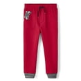 thumbnail image 2 of Gymboree Boys and Toddler Fleece Jogger Sweatpants, Racoon Royal Red, 3T, 2 of 3