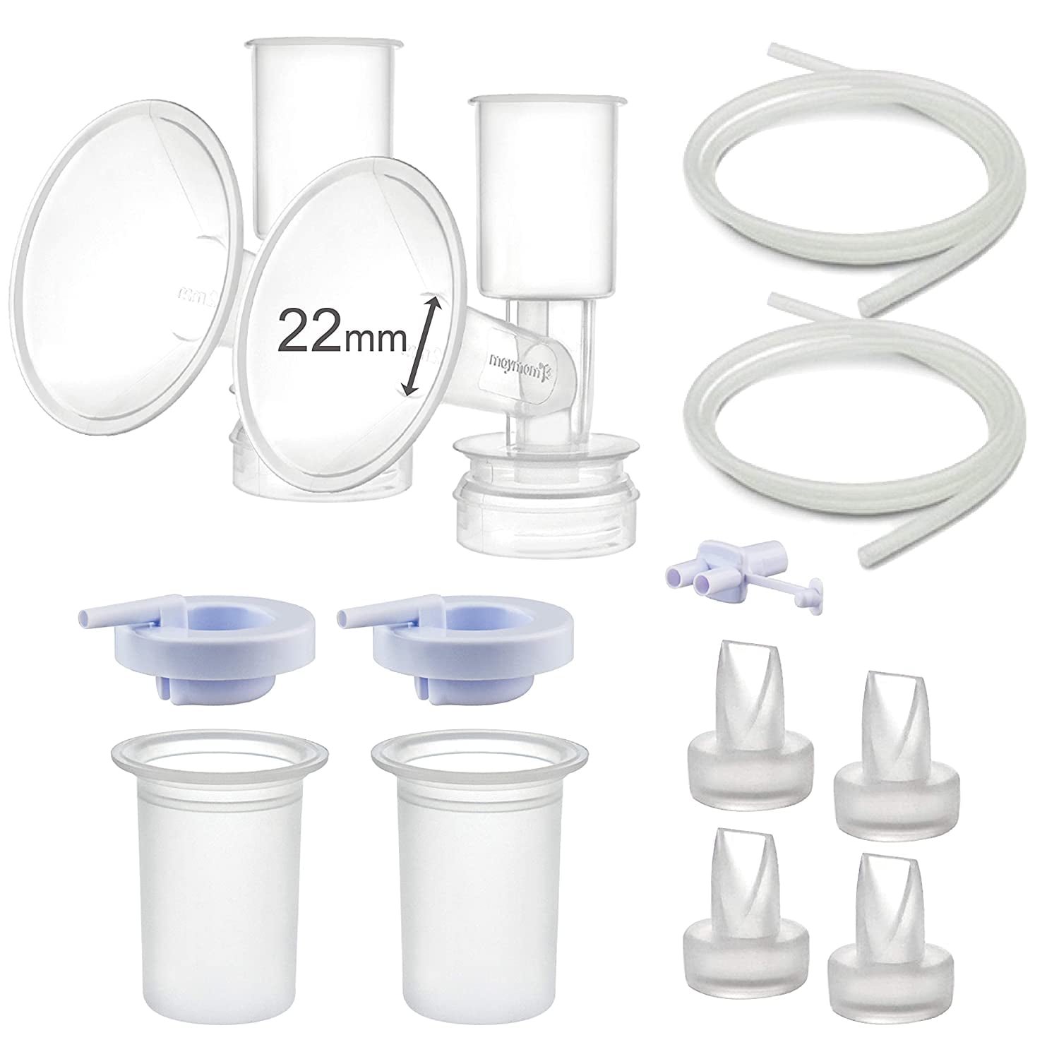 Maymom 22 mm Flange Kit Compatible with Ameda Purely Yours Mya Joy Pump Parts