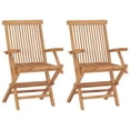 thumbnail image 1 of Sillas Plegables para Patio Casafoyer de Madera de Teca Maciza, 2 unidades, 1 of 4
