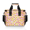 thumbnail image 7 of FORMRS Insulated Cooler Bag 24 Cans Capacity Soft Leakproof Lunch Box with Side Pockets, Light Pink Stars, 7 of 7