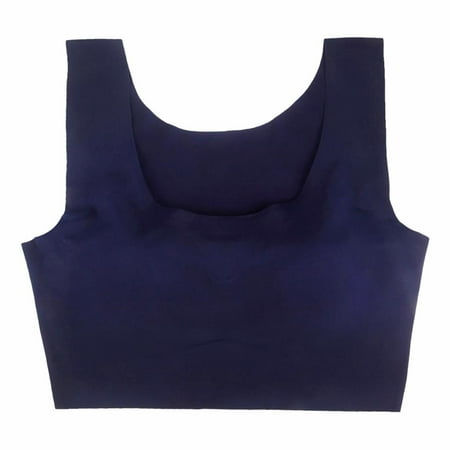 

Women s Soft Pads Seamless Yoga Sports Fitness Bra 2XL Blue
