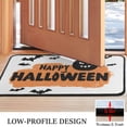 thumbnail image 3 of Happy Halloween Pumpkin Front Door Mat Anti Slip Evil Pumpkin Ghost Doormat Retro for Entry Floor Mat Set Living Room Bedroom Bathroom Crystal Velvet 30x17 Inches, 3 of 7