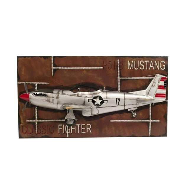 HomeRoots 401171 C1943 Cadre Gris Mustang P51