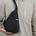 thumbnail image 4 of Fasiaou Japanese Style Chest Bag, Unisex Shoulder Messenger Bag, Lightweight Crossbody Bag for Men & Women, Black, Durable & Stylish Design, 4 of 6