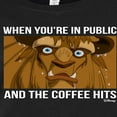 thumbnail image 3 of Disney Beauty & The Beast - When The Coffee Hits - Juniors Fitted Graphic T-Shirt, 3 of 5