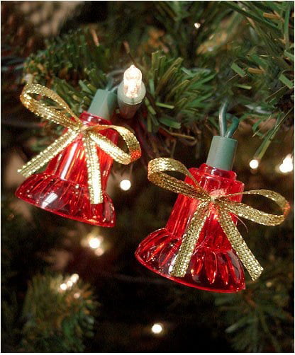 U PICK Merry Brite 10 CT LIGHTS LED Indoor RED Bell GOLD or White GLOBE DECOR 