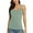 Light Green, variant on Women's Cotton Tank Top Adjustable Wide Strap Camisole with Shelf Bra Undershirt
