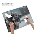 thumbnail image 2 of 1000-Piece Wooden Jigsaw Puzzle for Adults - Aggressive Dog Open Mouth Fangs , Interlocking Pieces with Guide Letters, Holiday Gift & Home Decor, 2 of 7