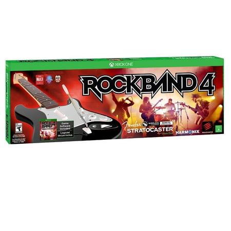 Mad Catz Rock Band 4: Wireless Fender Stratocaster Guitar Bundle (Xbox (Best Way To Calibrate Rock Band 4)