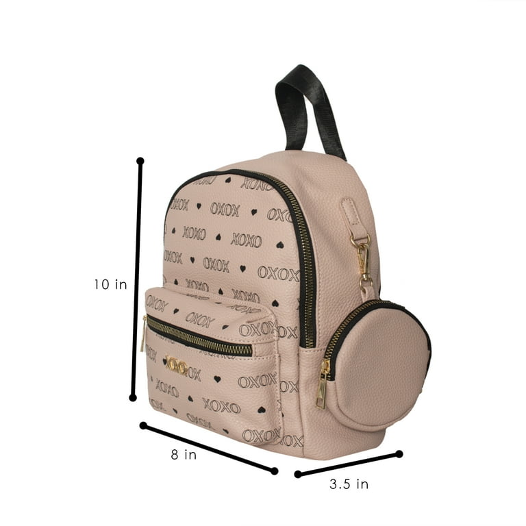 XOXO Rose Vegan Leather Backpack - Stylish Everyday Bag - Walmart.com