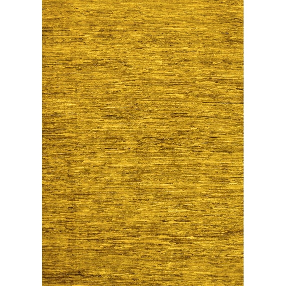 Ahgly Company Indoor Rectangle Abstract Yellow Modern Area Rugs, 3' x 5'