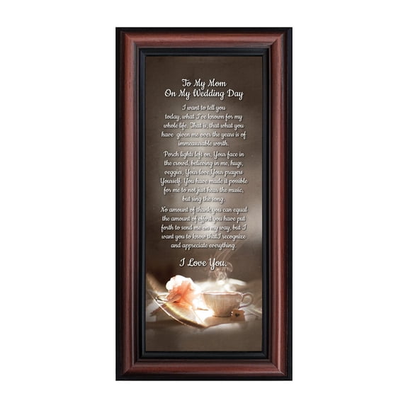 Wedding Keepsake Frame, To My Mom Poem for Mother of Bride