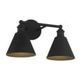thumbnail image 4 of Trade Winds Marco 2-Light Bathroom Vanity Light in Matte Black, 4 of 5