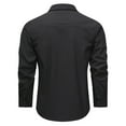 thumbnail image 4 of Men's Long Sleeve Button Down Shirt for Fishing Travel and Workwear with Functional Pockets Workwear Men's Trench Coat Plus Size Winter Cardigan for Men, 4 of 8